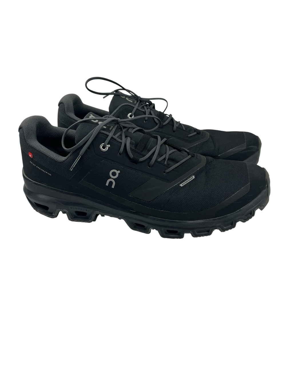 On Cloudventure Black Trail Running Shoes Waterproof Mens US 14